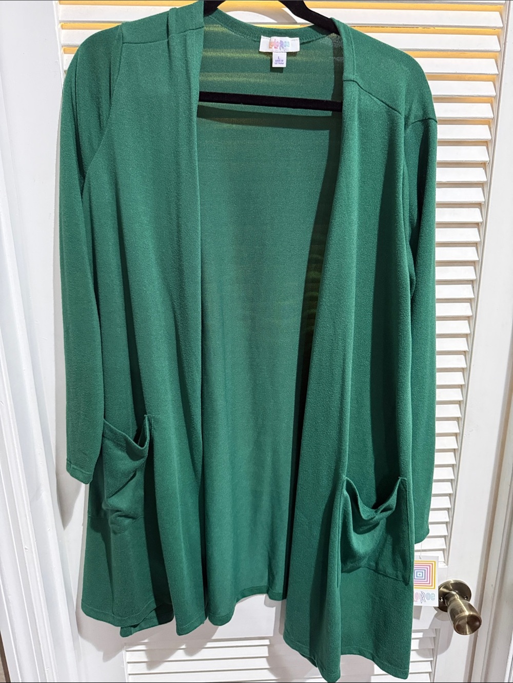LuLaRoe Emerald Green Open-Front Women's Cardigan